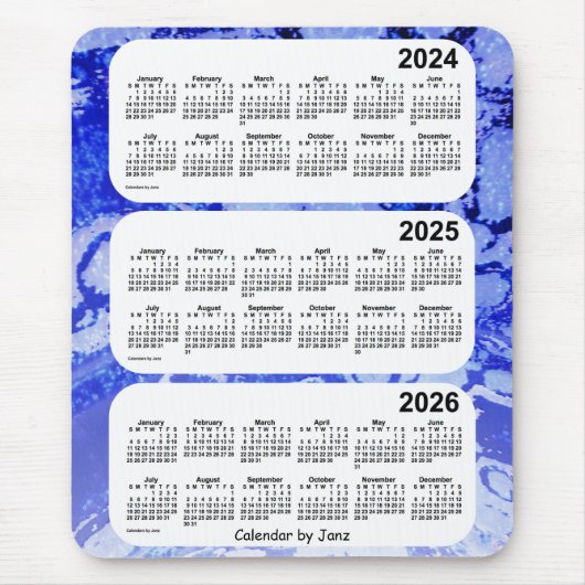 2024-2026 Blue Galaxy 3 Year Agenda van Janz Muismat (Voorkant)