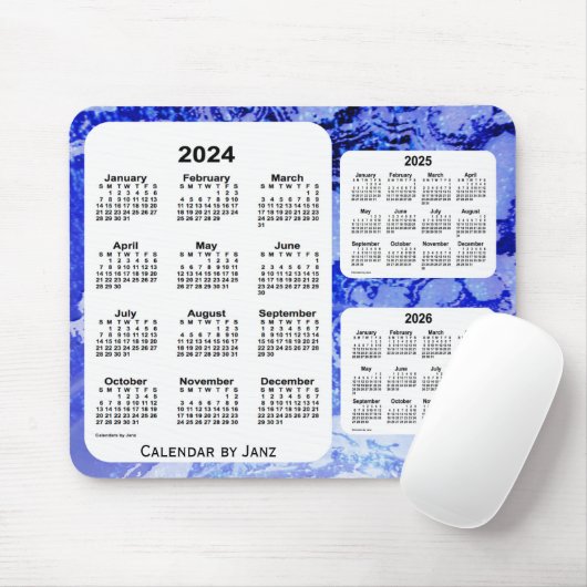 2024-2026 Blue Galaxy 3 Year Agenda van Janz Muismat (Met muis)