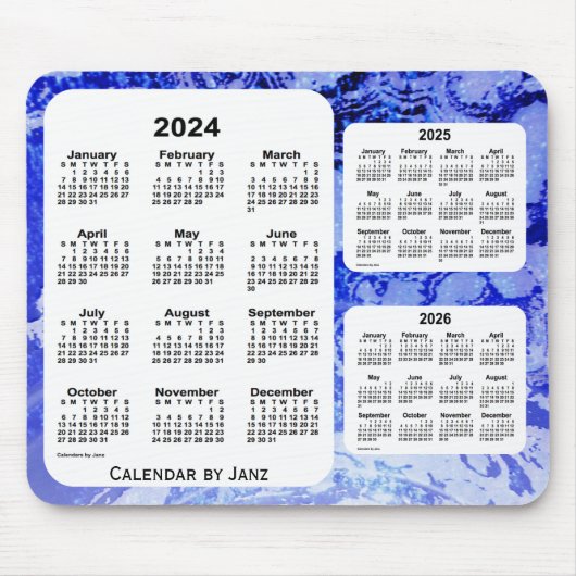 2024-2026 Blue Galaxy 3 Year Agenda van Janz Muismat (Voorkant)