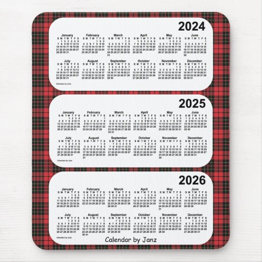 2024-2026 Red Pset 3 Year Agenda van Janz Muismat (Voorkant)