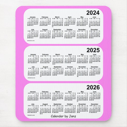 2024-2026 Violet 3 Year Agenda van Janz Muismat (Voorkant)