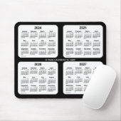 2024-2027 Agenda voor 4 jaar zwart-wit, Janz Muismat (Met muis)