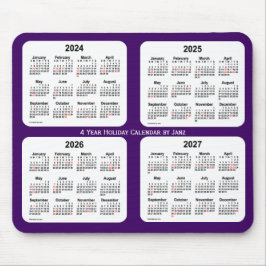 2024-2027 Paarse feestdag door Janz Muismat