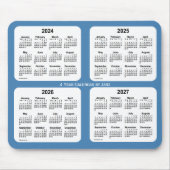 2024-2027 Steel Blue 4 Year Agenda van Janz Muismat (Voorkant)