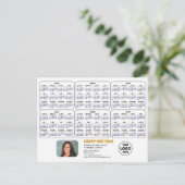 2024 - 2029 6 jaar kalender Modern Business Foto Feestdagenkaart (Staand voorkant)