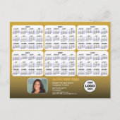 2024 - 2029 6 jaar kalender Modern Goud Corporate Feestdagenkaart (Voorkant)