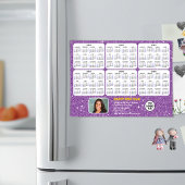 2024 - 2029 Calendar Business Logo Paars Magnetic