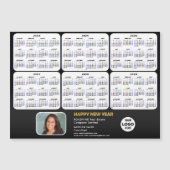 2024 - 2029 Calendar Business Photo Black Magnetic (Voorkant)
