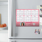 2024 - 2029 Calendar Corporate Logo roze Magnetic