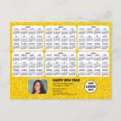 2024 - 2029 Kalender Modern Goud Glitter Business Feestdagenkaart (Voorkant)