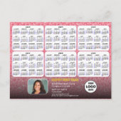 2024 - 2029 Kalender Modern Roze Glitter Corporate Feestdagenkaart (Voorkant)