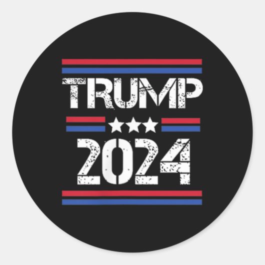 2024 2 Side I'm Voting Convicted Felon Ronde Sticker (Voorkant)