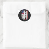 2024 45 47  Amerikaanse vlag Retro 4547 Ronde Sticker (Tas)