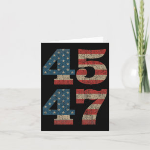 2024 45 47 Amerikaanse Vlag Retro 4547 Trump Kaart