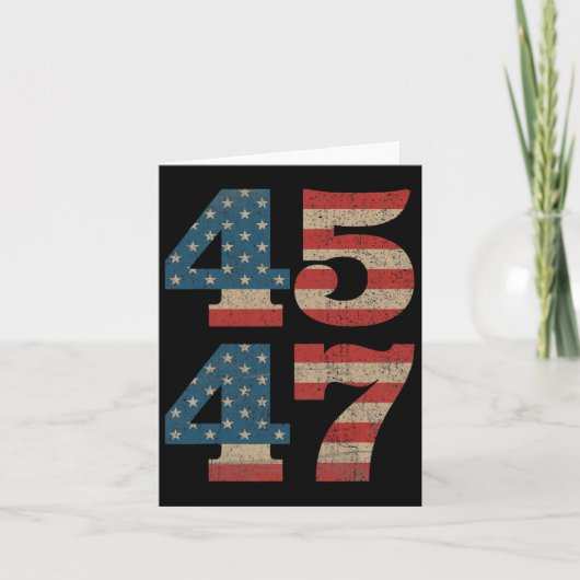 2024 45 47 Amerikaanse Vlag Retro 4547 Trump Kaart (Voorkant)