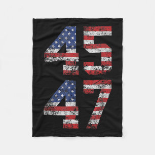 2024 45 47 Amerikaanse vlag Retro 4547 US 202 Fleece Deken