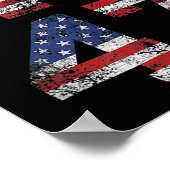 2024 45 47  Amerikaanse vlag Retro 4547 US 202 Poster (Hoek)