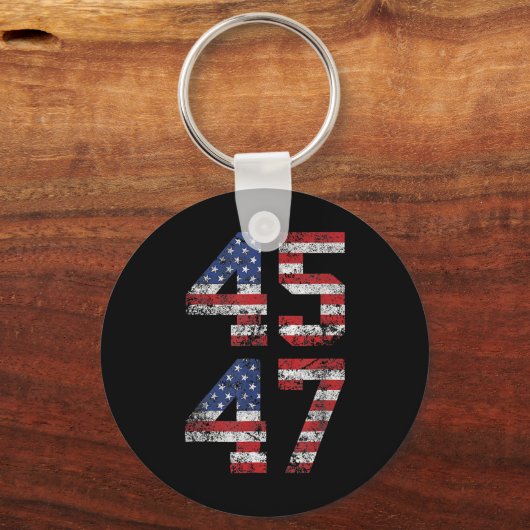 2024 45 47  Amerikaanse vlag Retro 4547 US 202 Sleutelhanger (Voorkant)