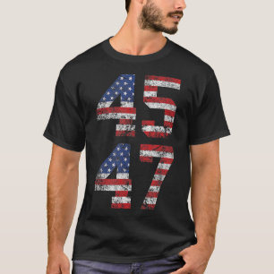 2024 45 47  Amerikaanse vlag Retro 4547 US 202 T-shirt