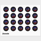 2024 45 47 Amerikaanse vlag Sungles Trump 2024 Ronde Sticker (Vel)