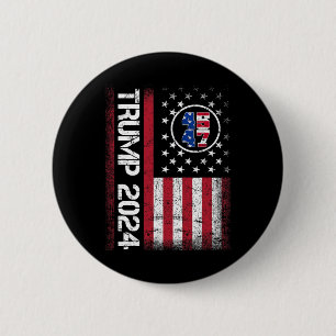 2024 45 47 Stand met Amerikaanse vlag Mannen Vrouw Ronde Button 5,7 Cm