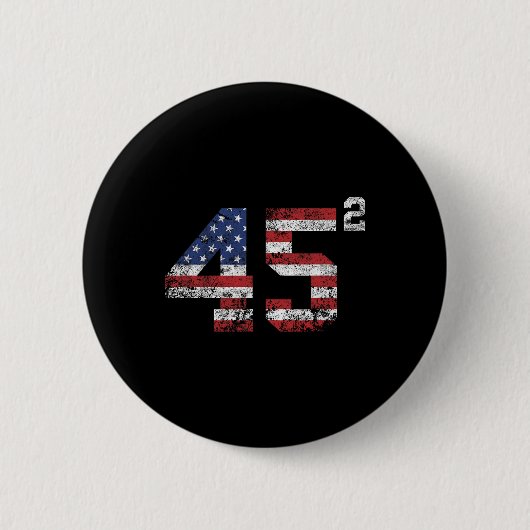 2024 45 kwadraat tweede termijn USA Vintage Ronde Button 5,7 Cm (Voorkant)