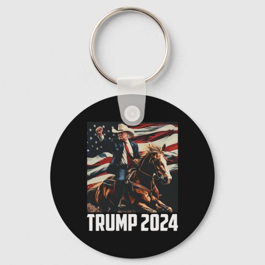 2024 4 juli Patriottisch Amerika Onafhankelijkheid Sleutelhanger (Voorkant)
