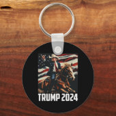 2024 4 juli Patriottisch Amerika Onafhankelijkheid Sleutelhanger (Voorkant)