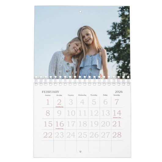 2024 Aangepaste Creëer Uw Eigen Familie Foto Kalender (Feb 2026)