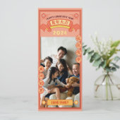 2024 Aangepaste foto Dragon Chinees Nieuwjaar Feestdagenkaart (Staand voorkant)