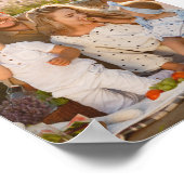 2024 Aangepaste foto & familienaam 12 maanden kale Poster (Hoek)