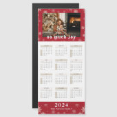 2024 Aangepaste foto Joy Kalender Magnetische Kaar (Voorkant / Achterkant)