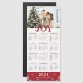 2024 Aangepaste foto Joy Kalender Magnetische Kaar (Voorkant / Achterkant)