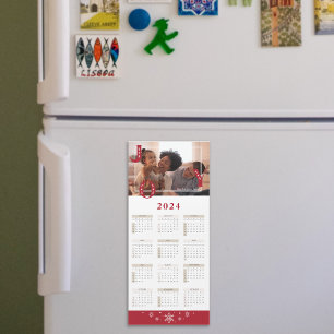 2024 Aangepaste foto Joy Kalender Magnetische Kaar