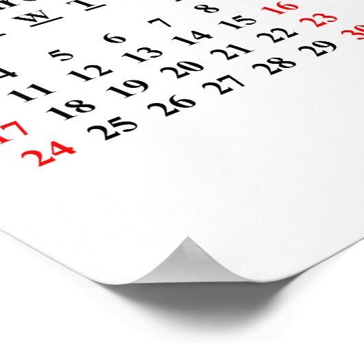 2024 Aangepaste Maak Je Eigen Kalander Poster (Hoek)