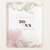 2024 Abstracte Roze & Gouden Planner (Voorkant)
