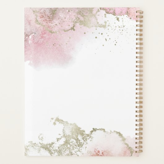 2024 Abstracte Roze & Gouden Planner (Achterkant)