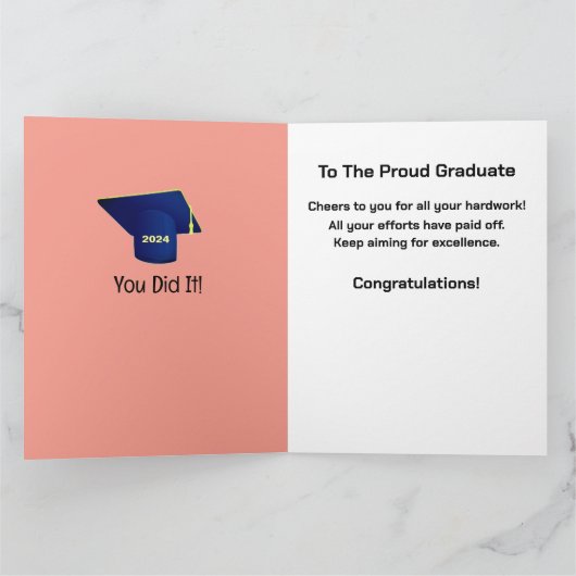 2024 Afro-Amerikaanse Afstuderen-je deed het kleur Kaart (Binnen)