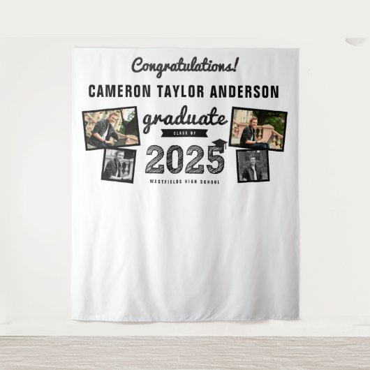 2024 Afstudeer Schets Afstudeerfeest 4 Foto Achter Wandkleed (Voorkant)