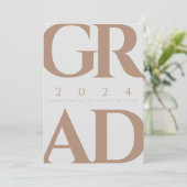 2024 Afstudeerder Aankondiging en Feest Uitnodigen (Staand voorkant)