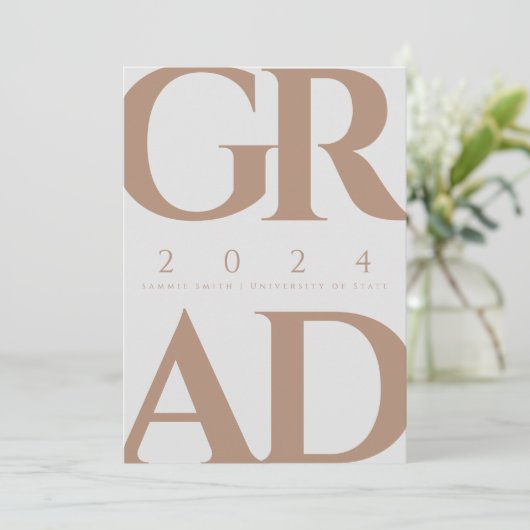 2024 Afstudeerder Aankondiging en Feest Uitnodigen (Staand voorkant)