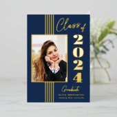 2024 Afstudeerder aankondiging foto Lijst Navy Gol (Staand Voorkant)