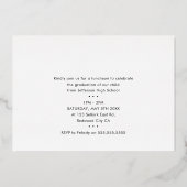 2024 AFSTUDEERDER FOTO modern eenvoudig script gou Folie Uitnodiging (Achterkant)