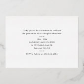 2024 AFSTUDEERDER foto modern kalligrafie blush ro Folie Uitnodiging (Achterkant)