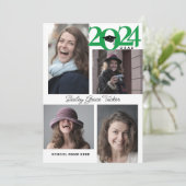 2024 AFSTUDEERDER Modern 5-foto Collage Groen Afst Aankondiging (Staand voorkant)