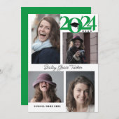 2024 AFSTUDEERDER Modern 5-foto Collage Groen Afst Aankondiging (Voorkant / Achterkant)