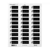 2024 Afstuderen aankondiging partij retour adres Etiket (Full Sheet)