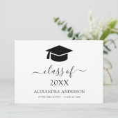 2024 Afstuderen aankondiging zwart wit (Staand voorkant)