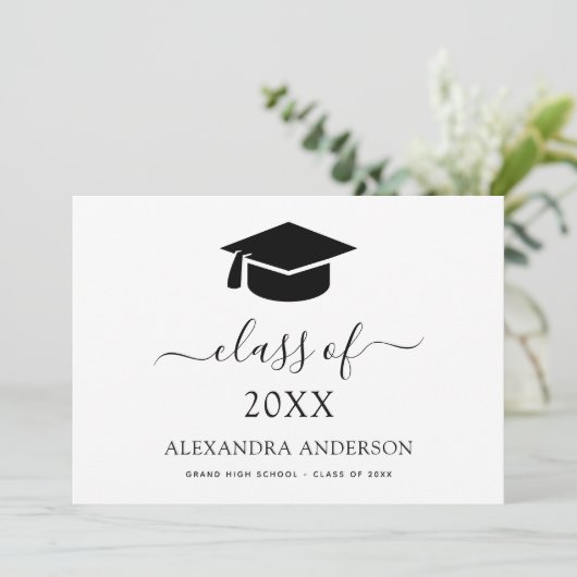 2024 Afstuderen aankondiging zwart wit (Staand voorkant)