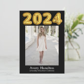 2024 Afstuderen aankondigingsballonnen 5 foto's Kaart (Staand voorkant)